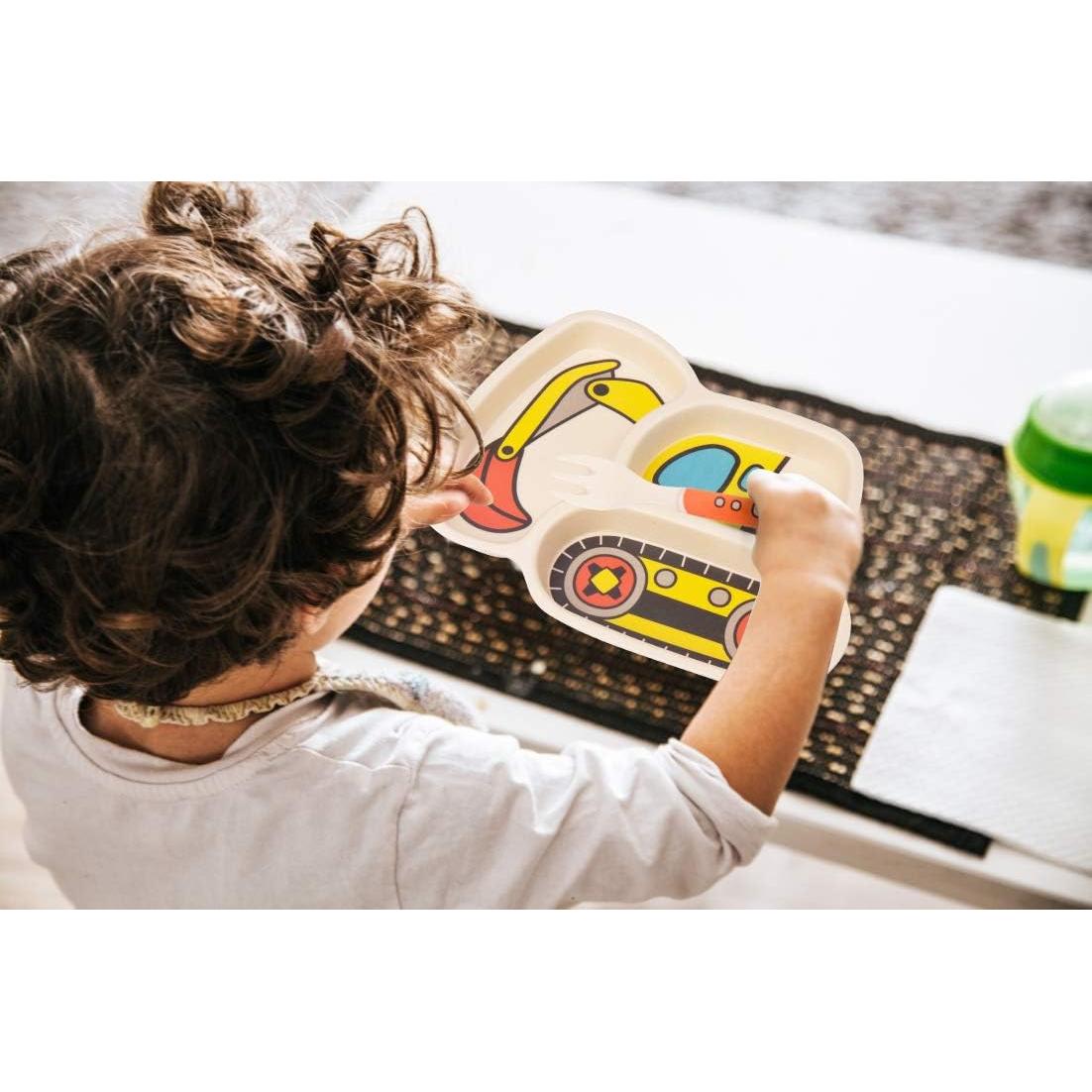 Set de Vajilla de Bambú para Niños Lightening - 3 Piezas