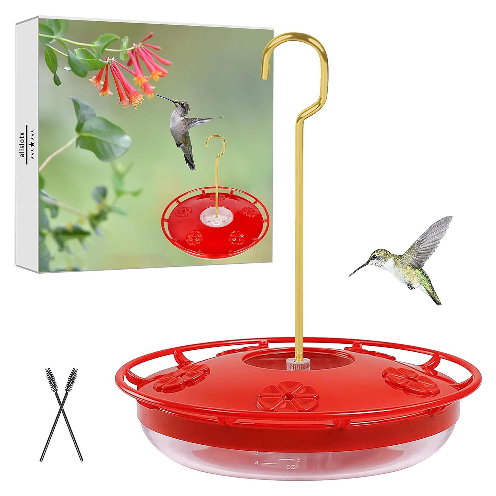 Comedero para Colibríes ALLSLOTX 16 oz 5 Puertos A Prueba de Fugas