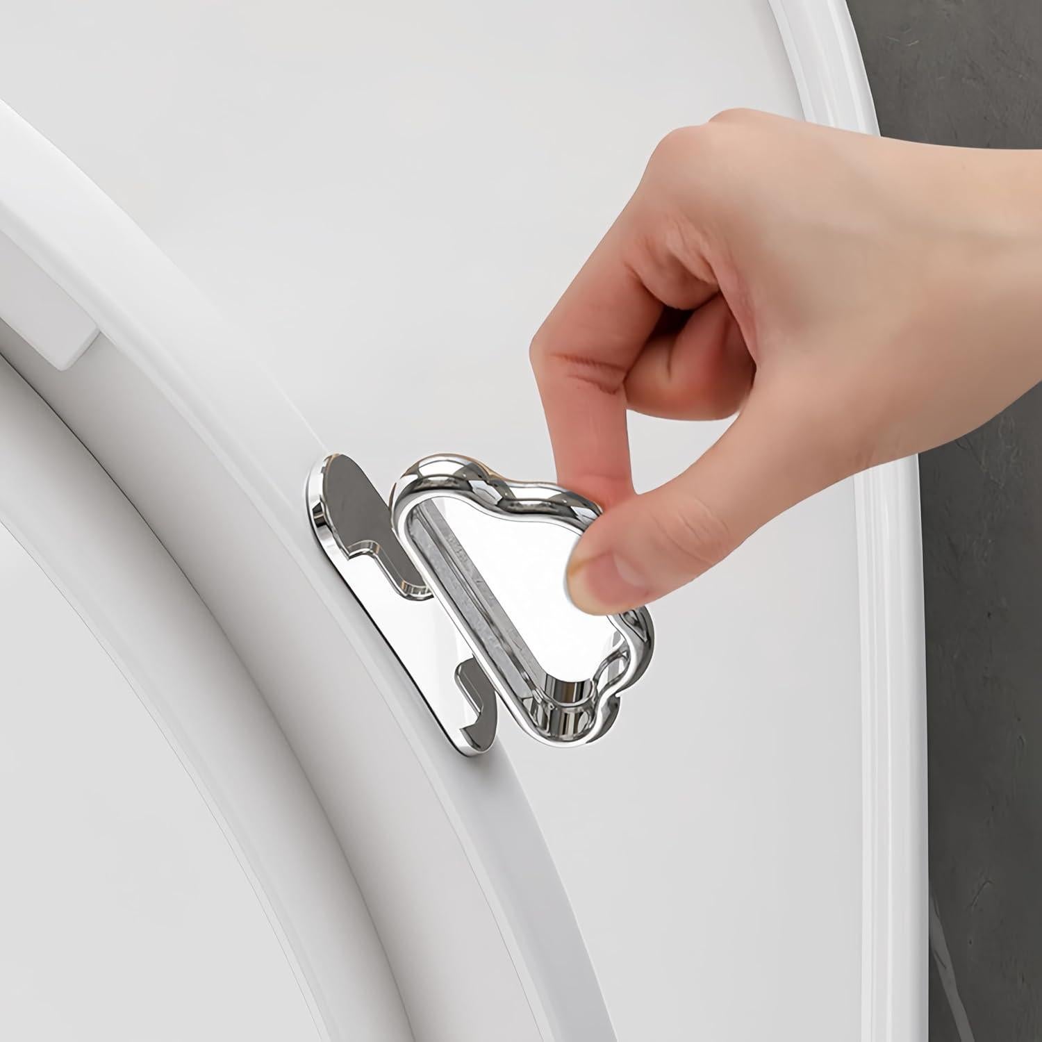 Soporte para Tapa de Inodoro Autoadhesivo Werdecade Plata