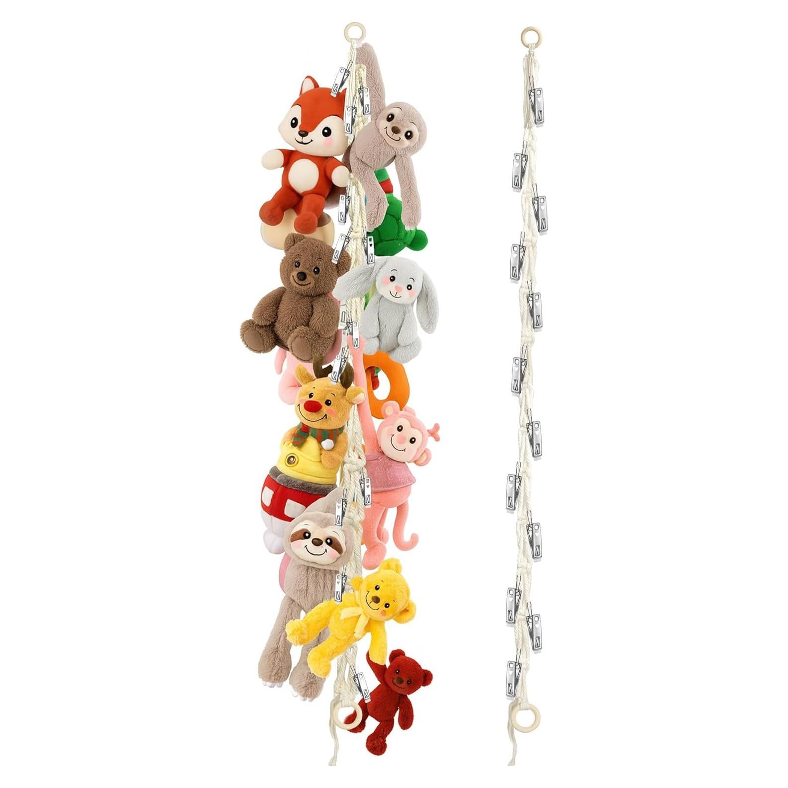 Hamaca de Almacenamiento de Peluches Dorblely 198 cm Beige