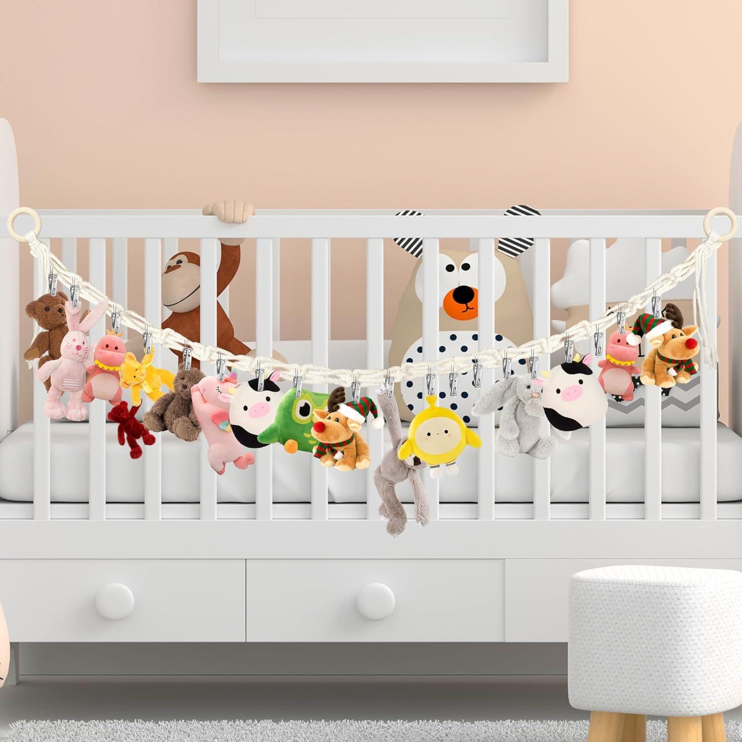 Hamaca de Almacenamiento de Peluches Dorblely 198 cm Beige