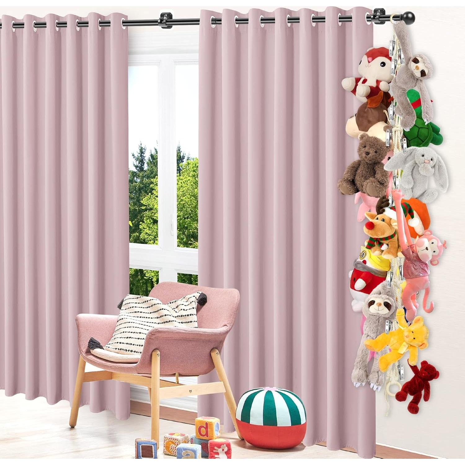 Hamaca de Almacenamiento de Peluches Dorblely 198 cm Beige