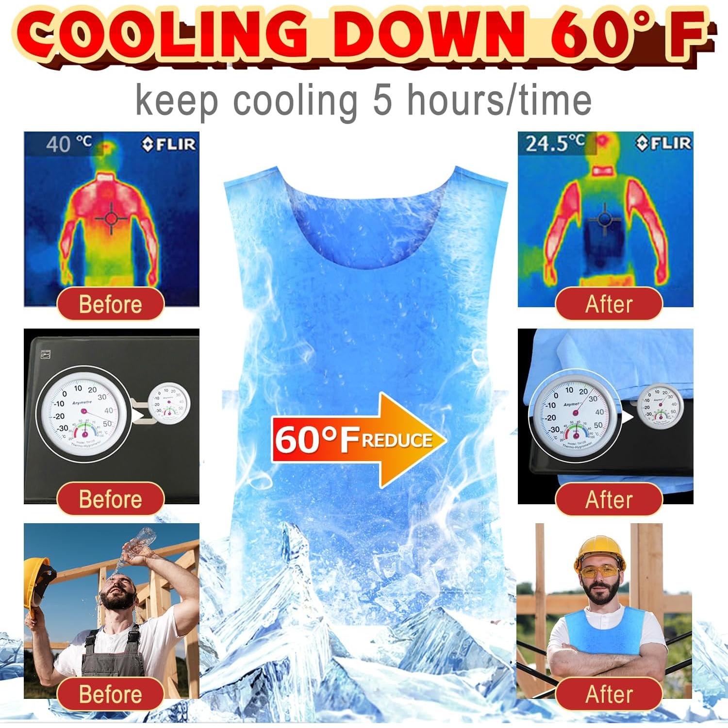 Chaleco Refrigerante PVA Unisex Ajustable para Verano