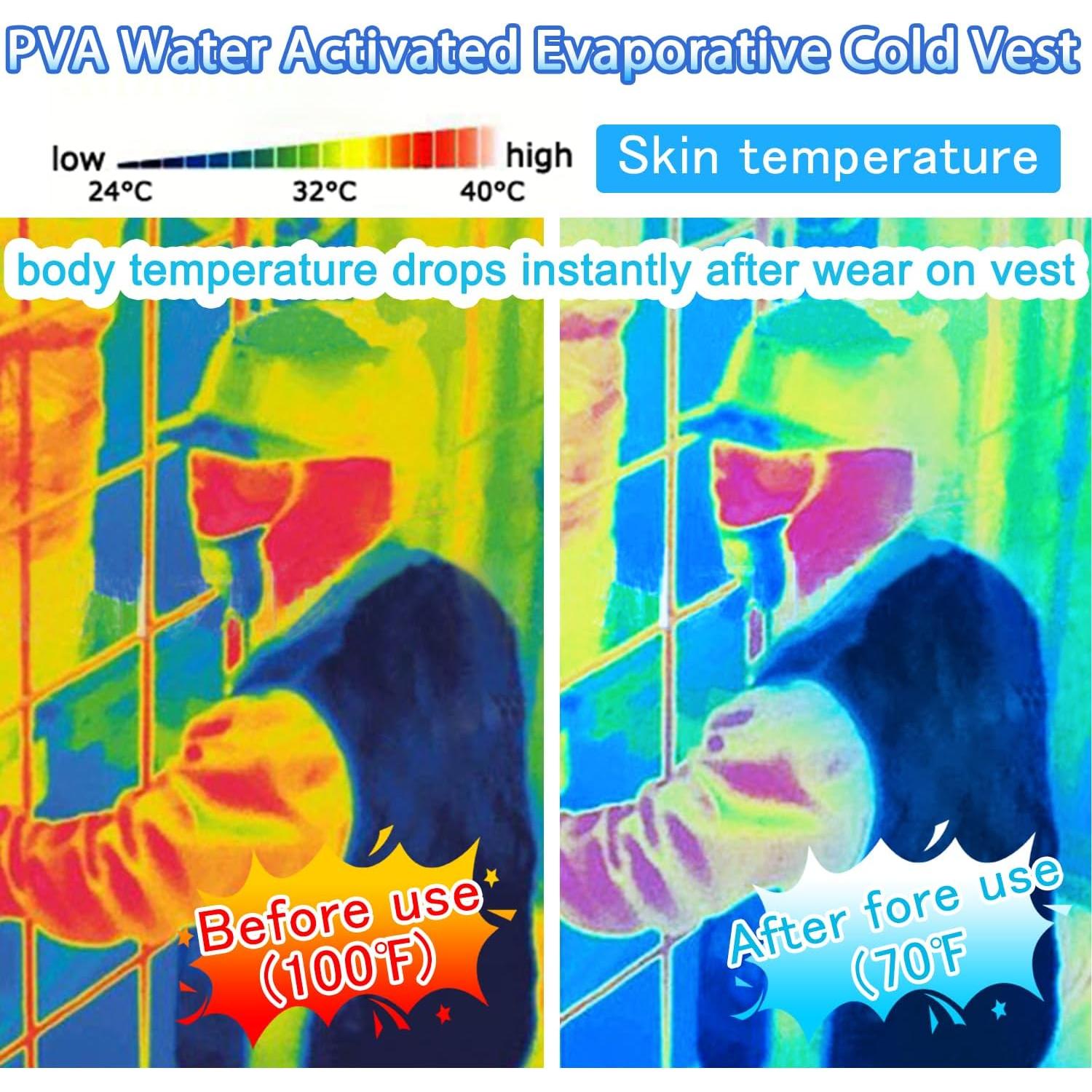 Chaleco Refrigerante PVA Unisex Ajustable para Verano
