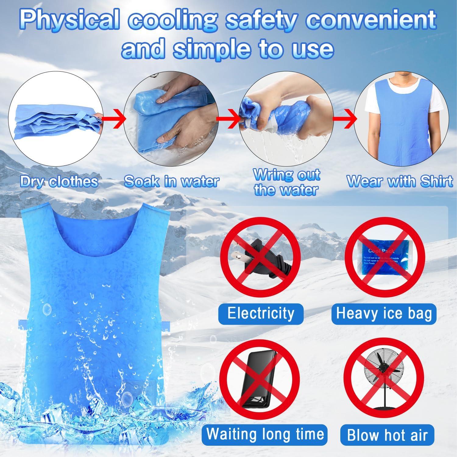 Chaleco Refrigerante PVA Unisex Ajustable para Verano