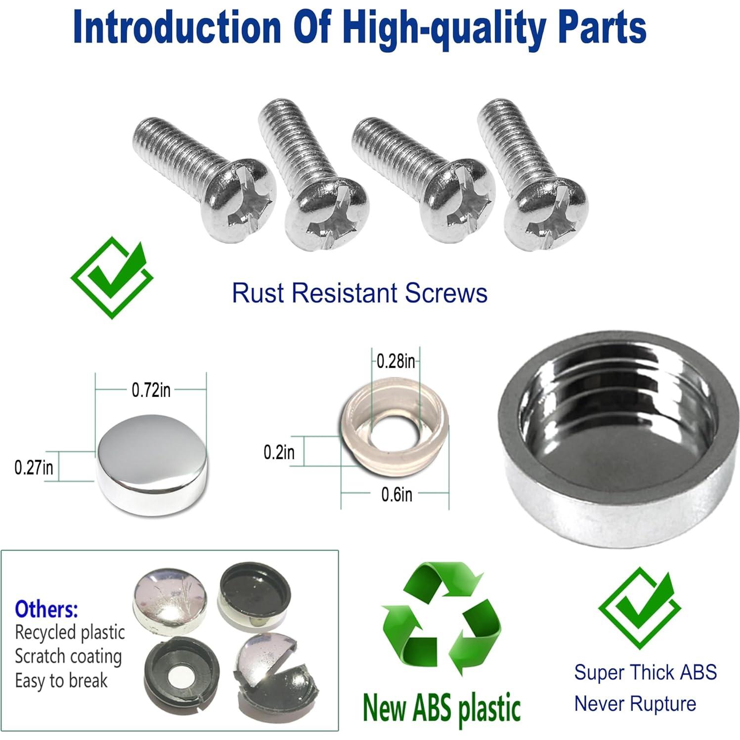 Combo Marco de Placa de Licencia FBJTDQ - Metal Carbono 30.48x15.24cm