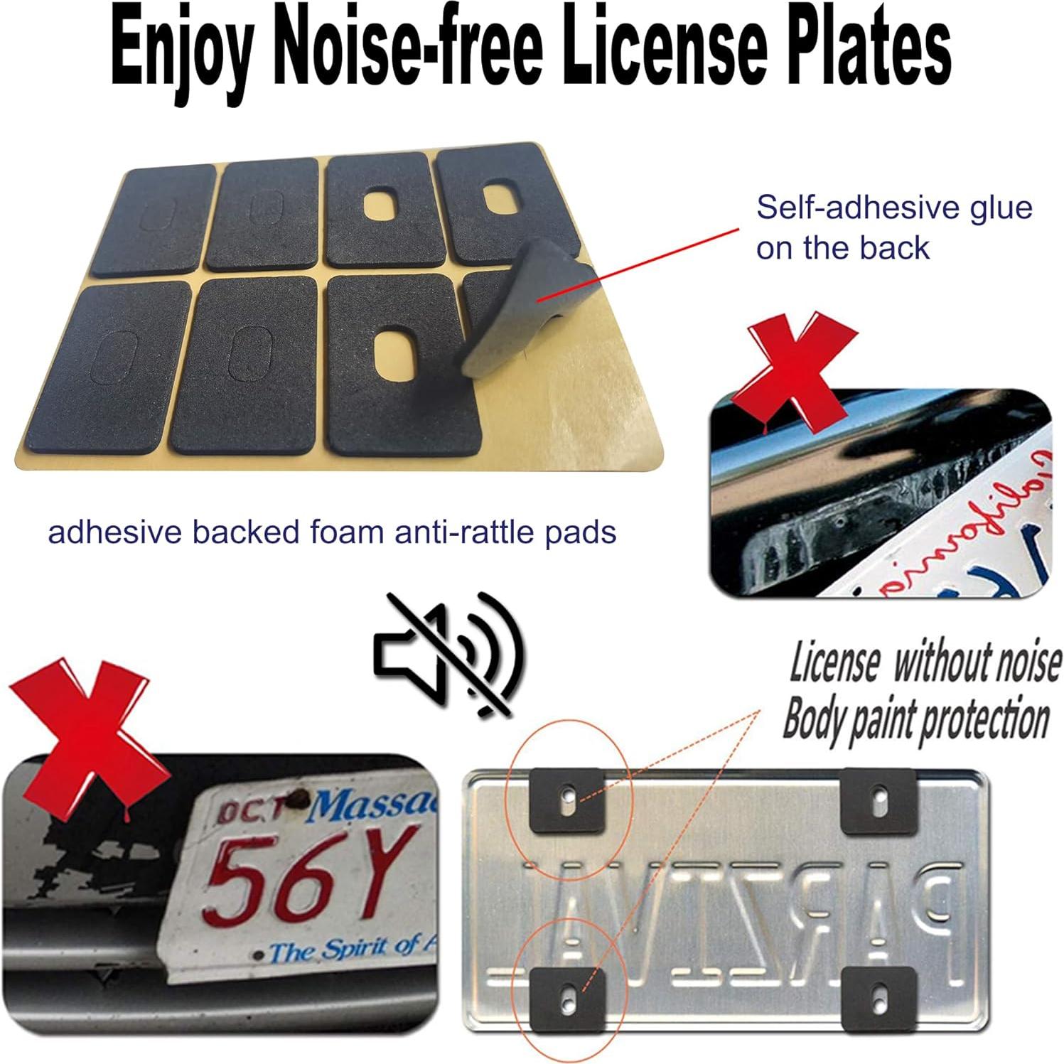 Combo Marco de Placa de Licencia FBJTDQ - Metal Carbono 30.48x15.24cm