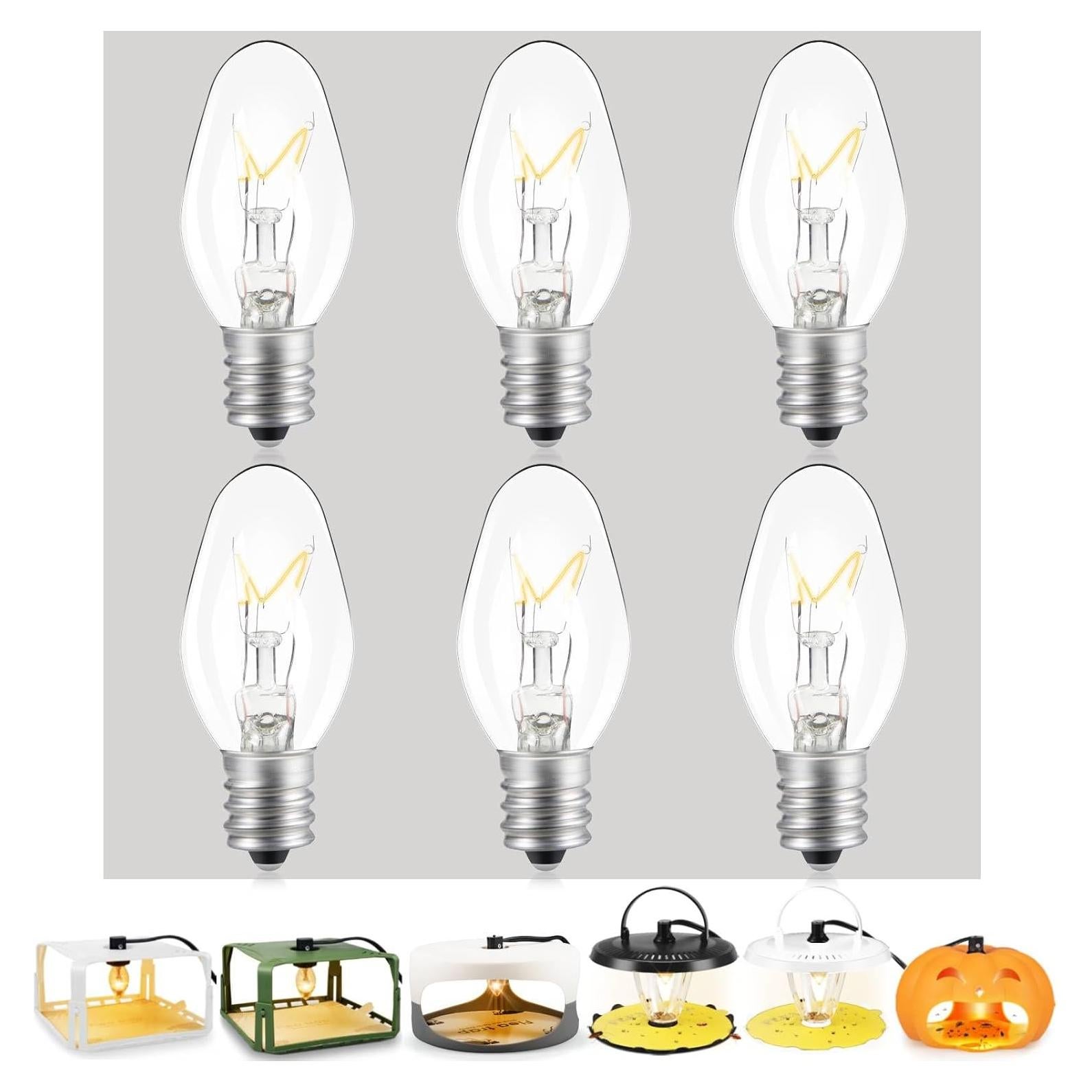 6 Bombillas de Repuesto Jahy2Tech para Trampa de Pulgas