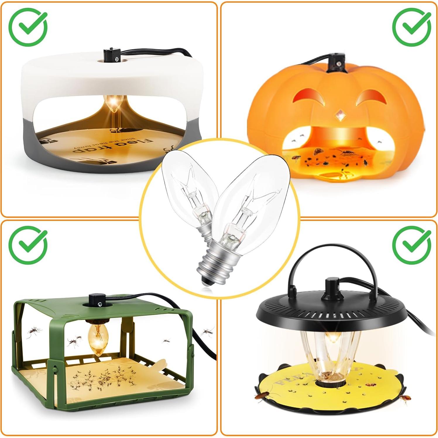 6 Bombillas de Repuesto Jahy2Tech para Trampa de Pulgas