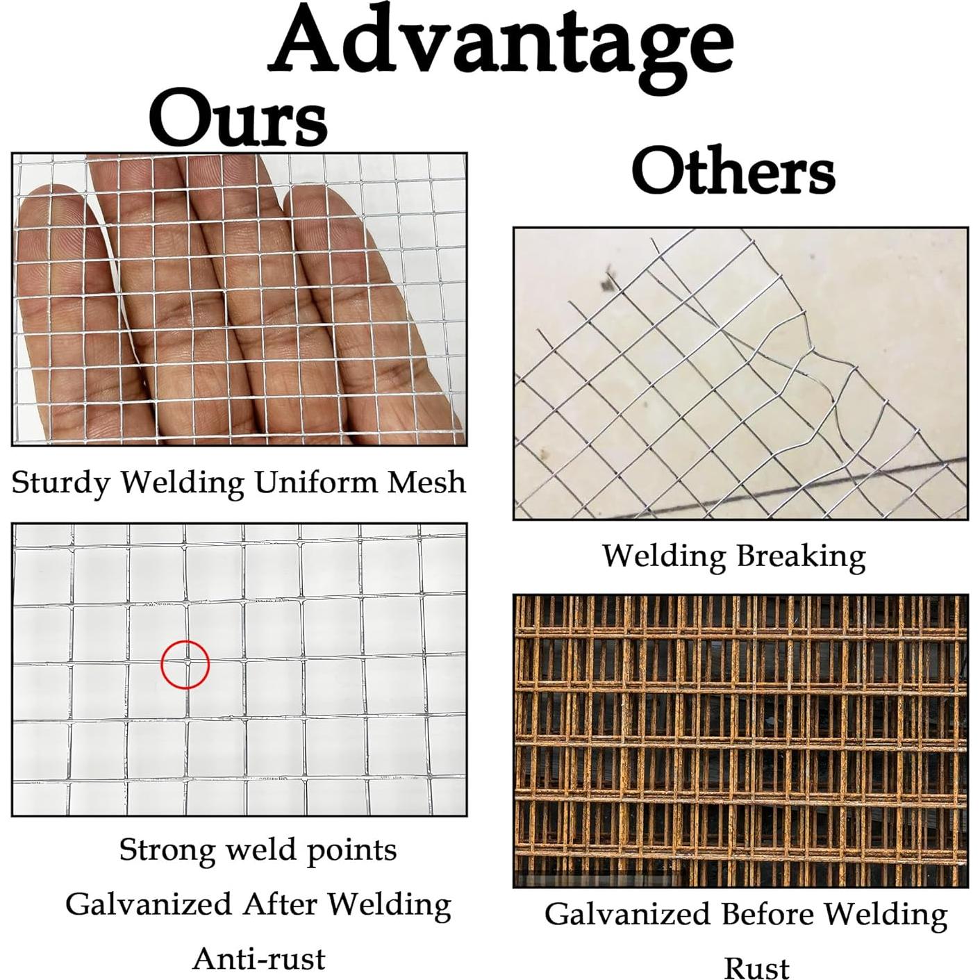 Malla de Hardware Galvanizada 10.16cm x 3.05m 23 Gauge Awioreton