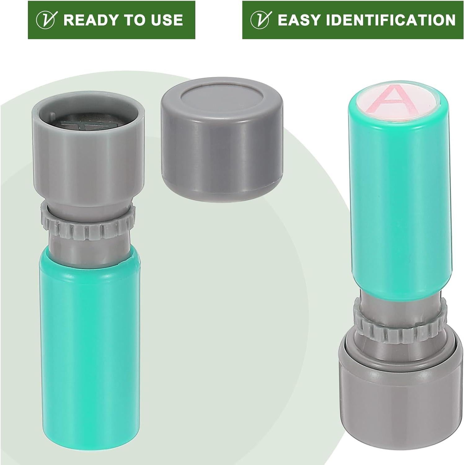 Sello de Letras PATIKIL Letra S con Tinta Roja y Carcasa Verde