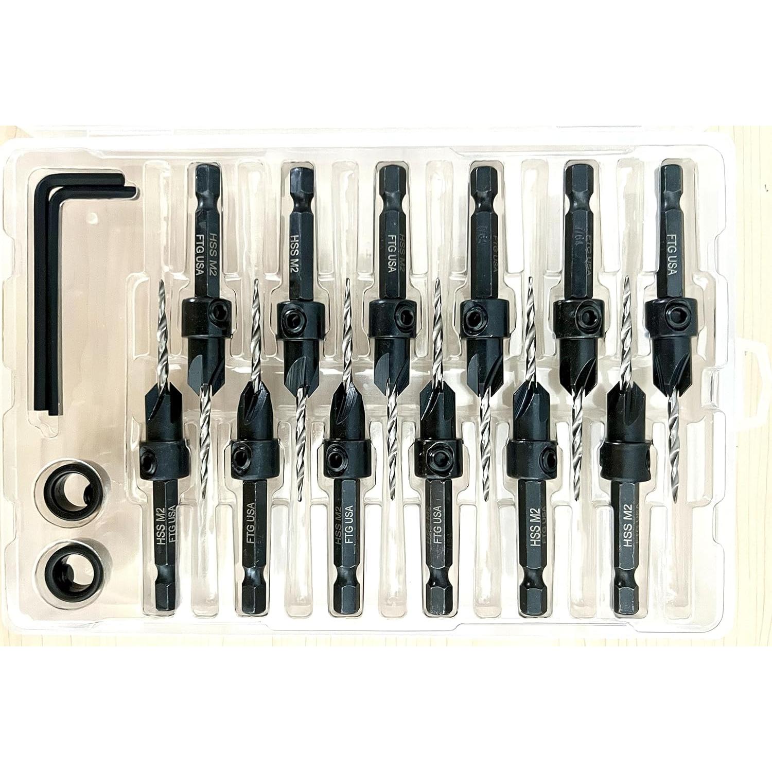 Juego de Brocas Avellanadas FTG USA para Madera 12 Piezas #4