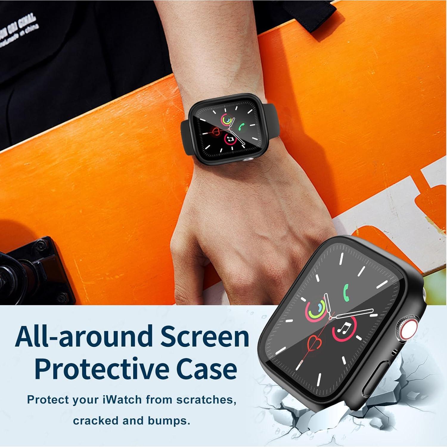 Funda Impermeable para Apple Watch 40mm - Protector Vidrio Templado