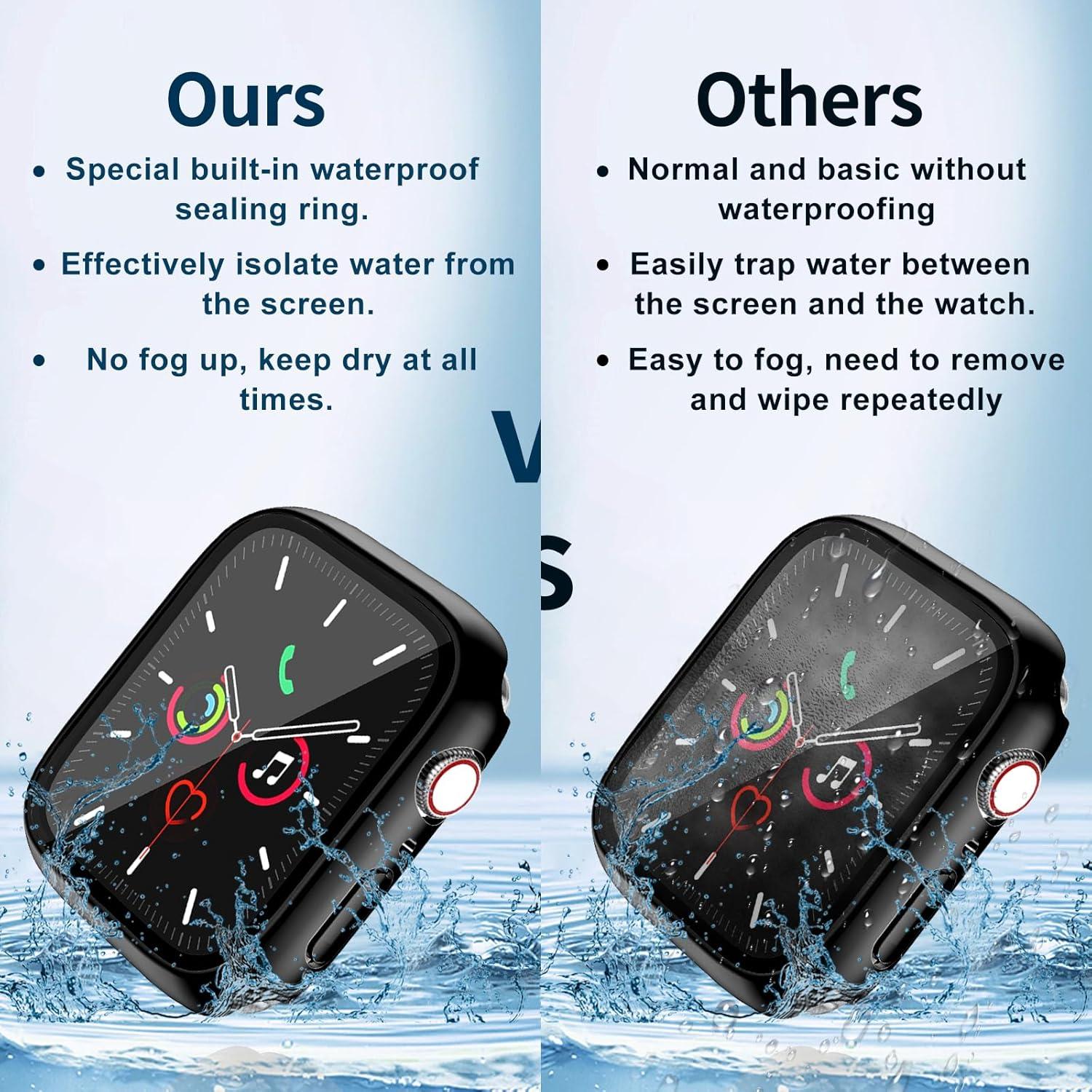 Funda Impermeable para Apple Watch 40mm - Protector Vidrio Templado
