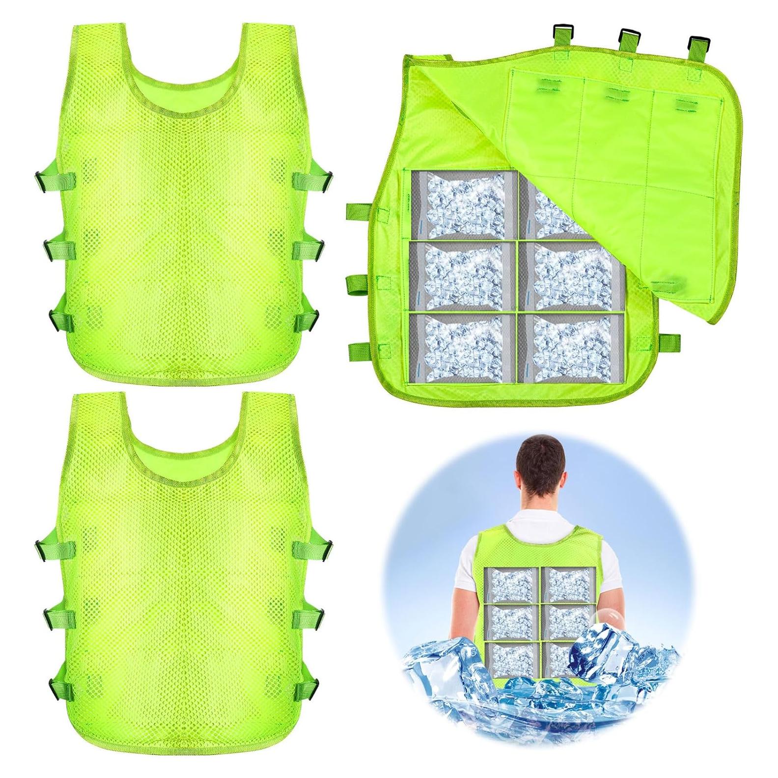 Chaleco Refrigerante Jexine 2 Pcs con 48 Paquetes de Hielo
