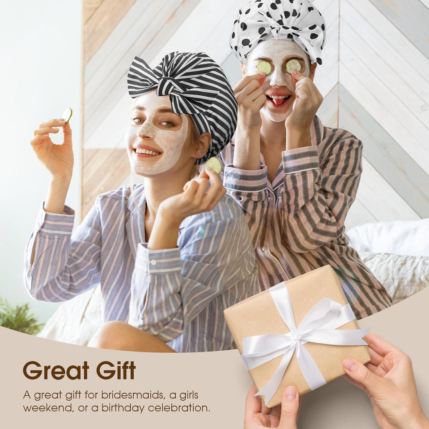 Gorro de Ducha Impermeable Geyrut Ajustable para Mujeres