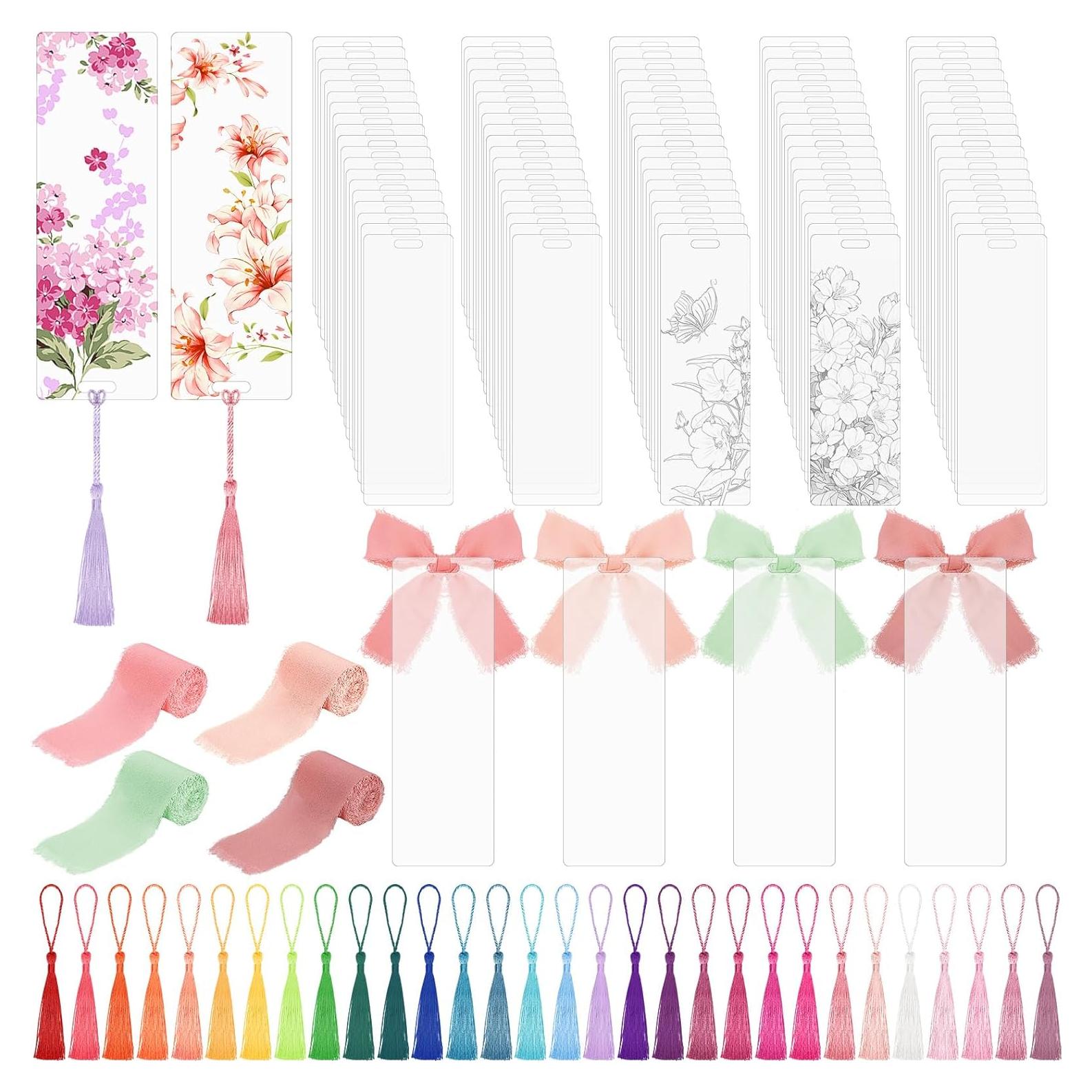 100 Marcadores Acrílicos BOBOKA Transparentes DIY con Cintas