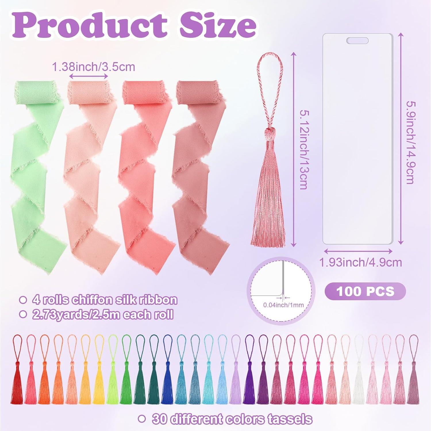 100 Marcadores Acrílicos BOBOKA Transparentes DIY con Cintas