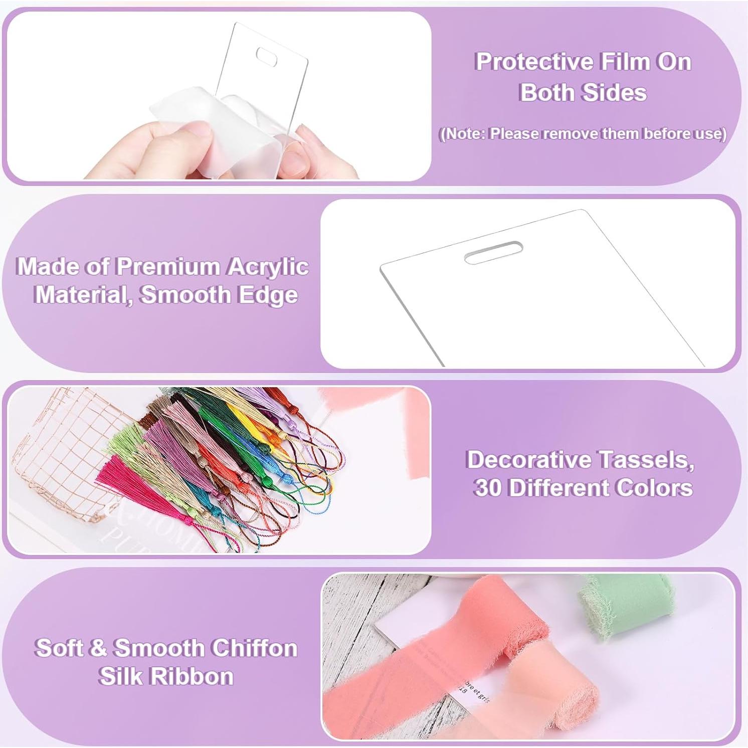 100 Marcadores Acrílicos BOBOKA Transparentes DIY con Cintas