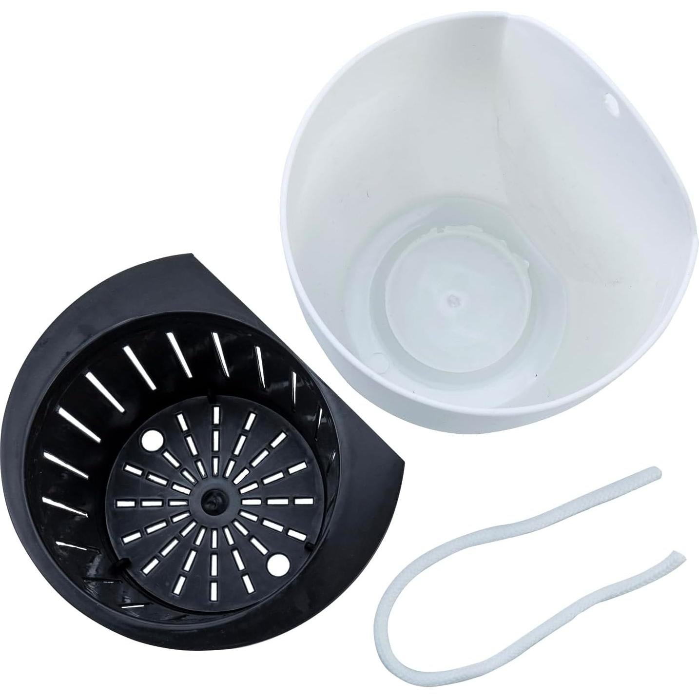 Juego de 4 Macetas de Jardín Autorriego MyGift 12.7cm Blancas