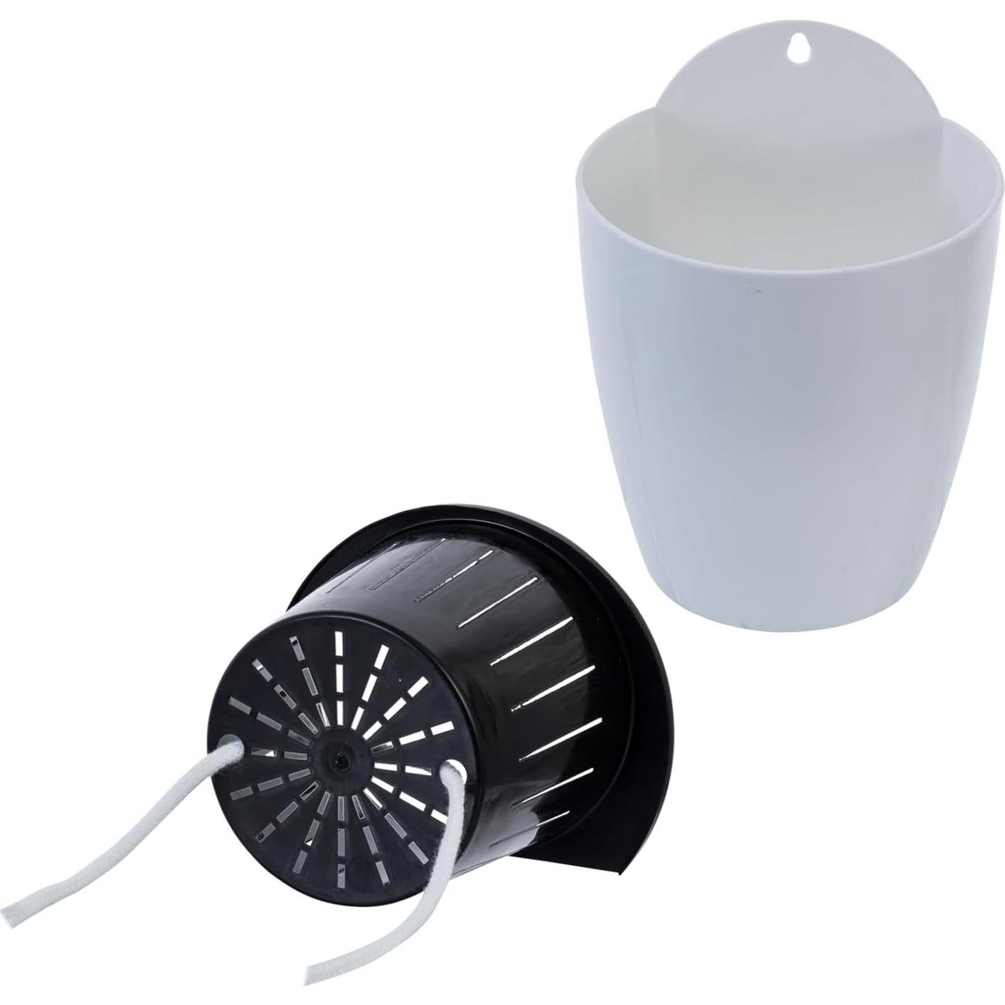 Juego de 4 Macetas de Jardín Autorriego MyGift 12.7cm Blancas