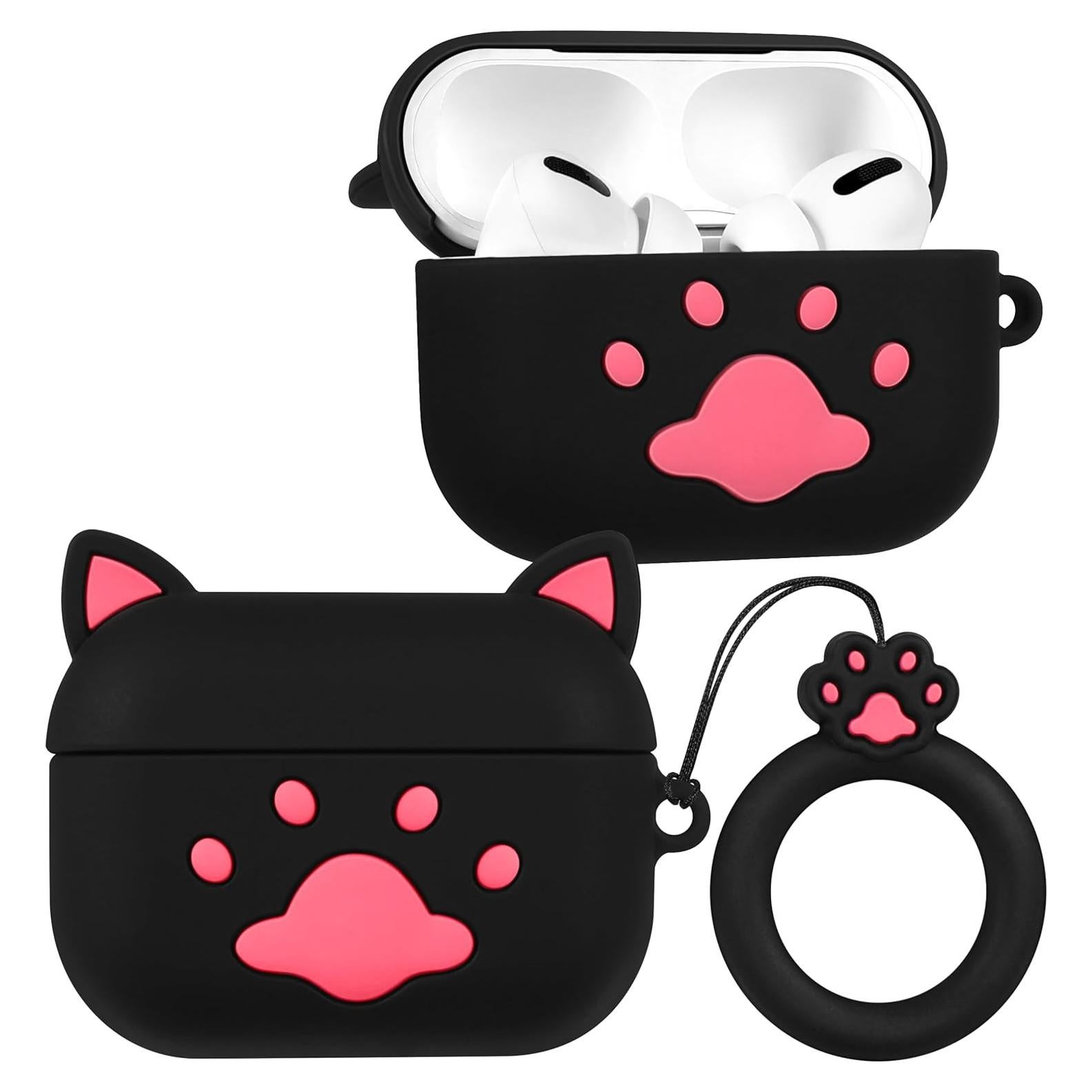 Funda Silicona Gato Negro Boaretiu para AirPods Pro/Pro 2