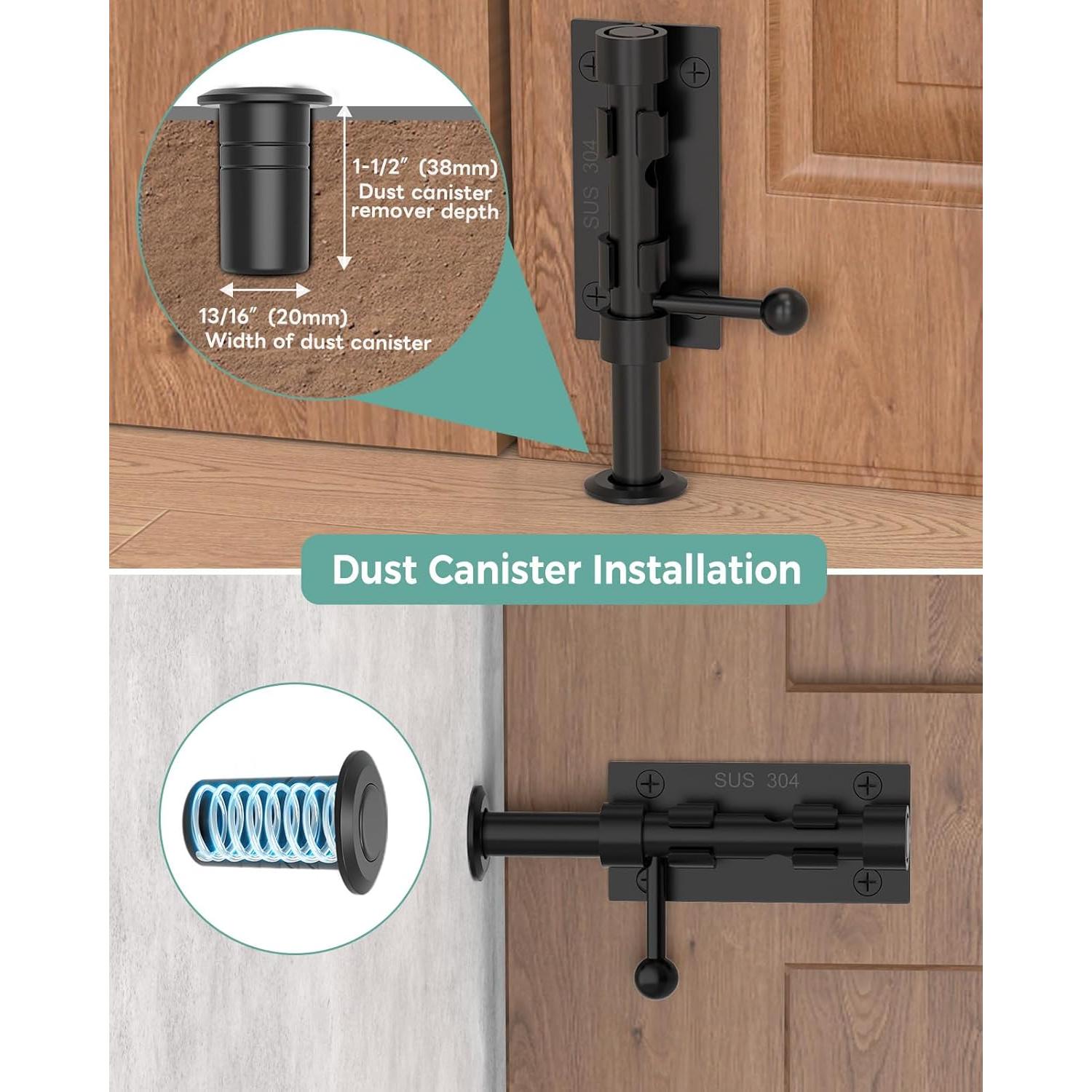 Cerrojo deslizante de 15.24 cm Anobeyi de acero inoxidable