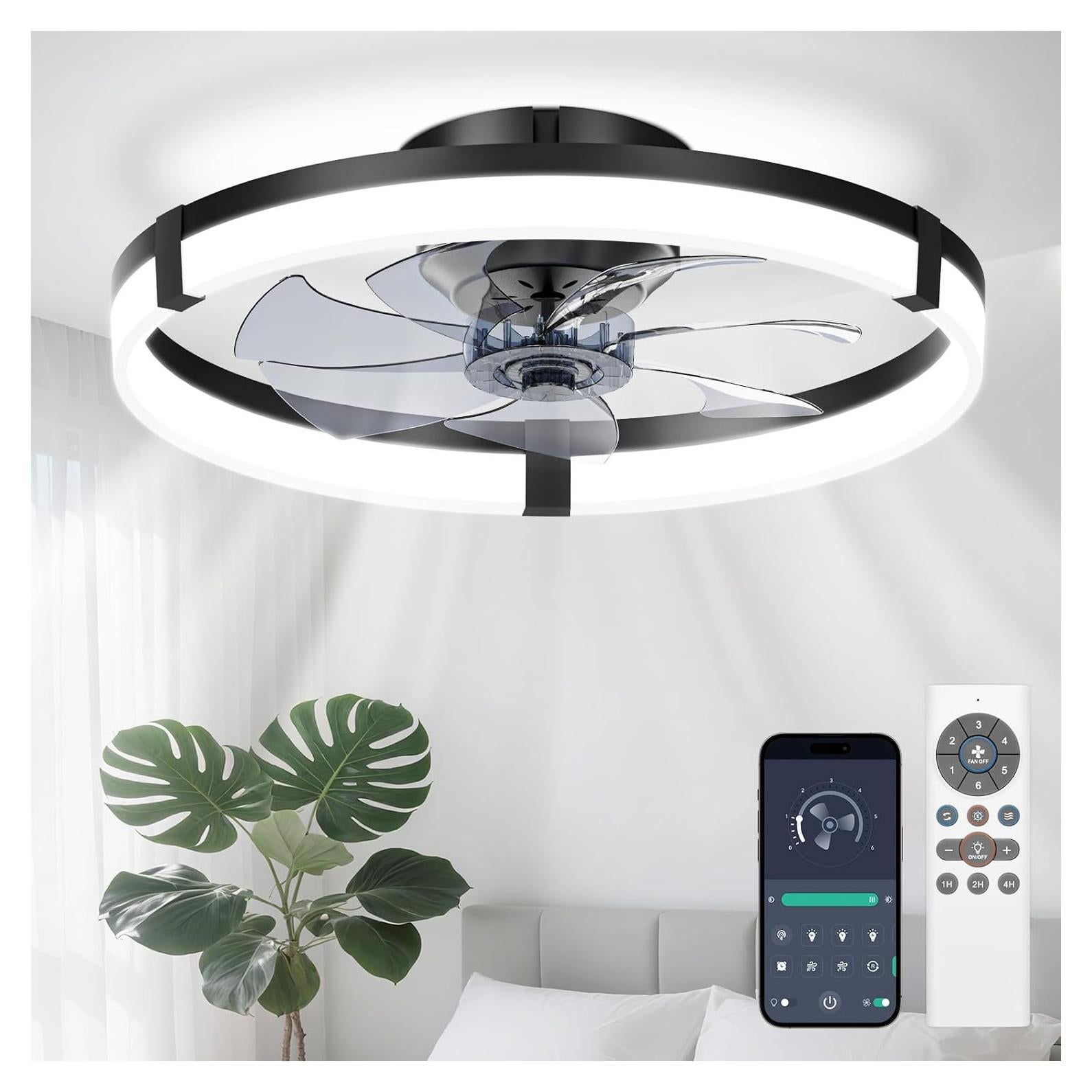 Ventilador de Techo JOFIOS 50 cm con Luz y Control Remoto