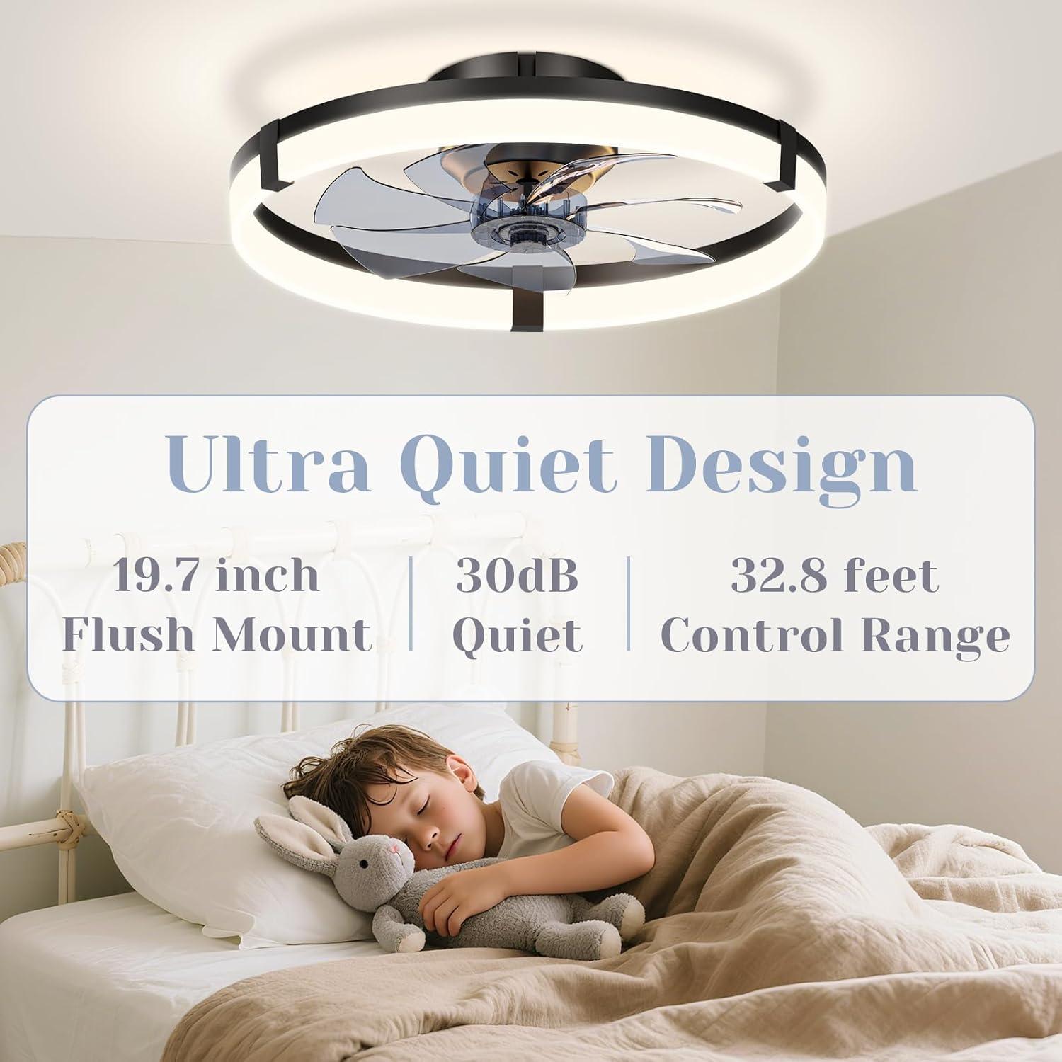 Ventilador de Techo JOFIOS 50 cm con Luz y Control Remoto