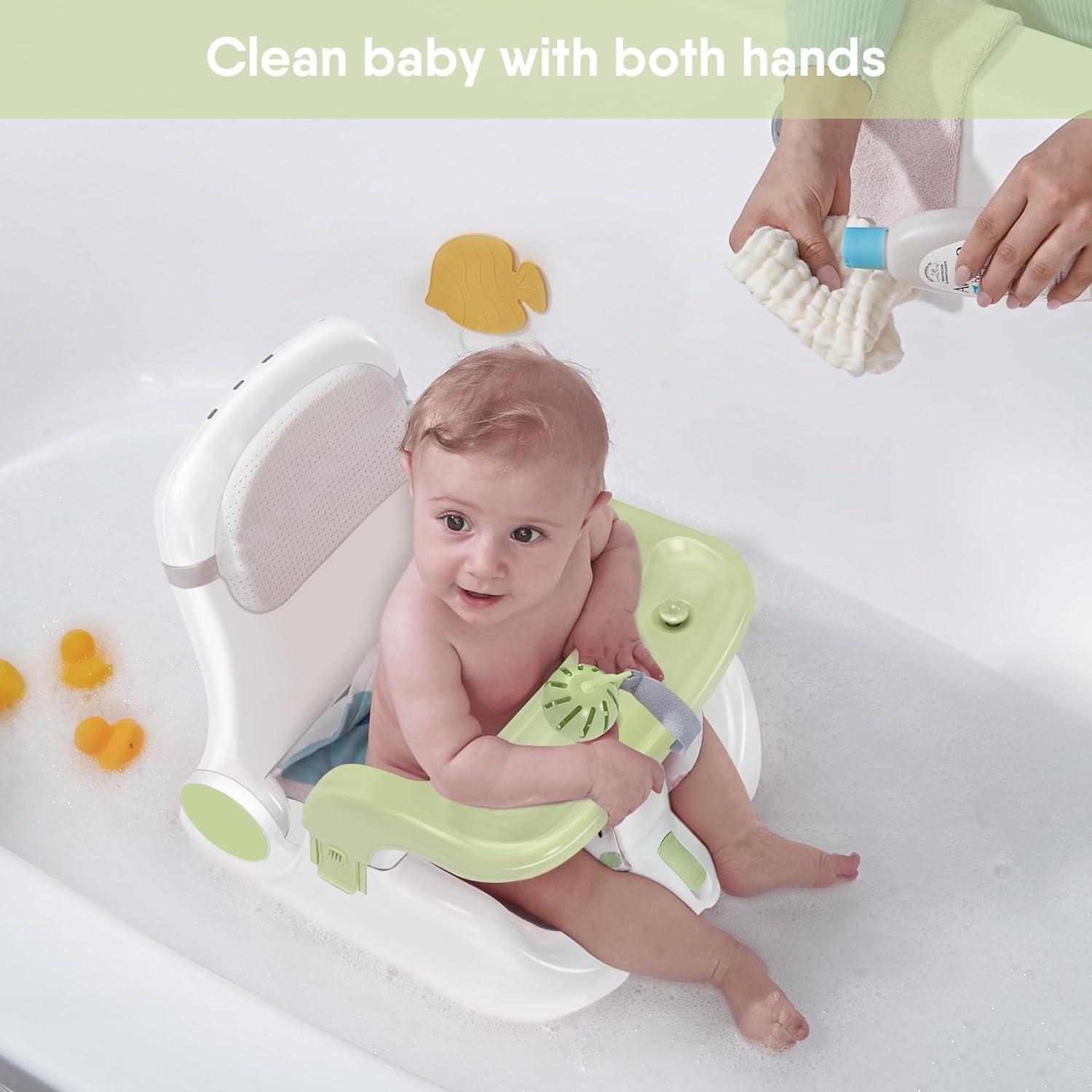 Asiento de Baño para Bebés BabyBond BB1002 - 3 Modos Ajustables