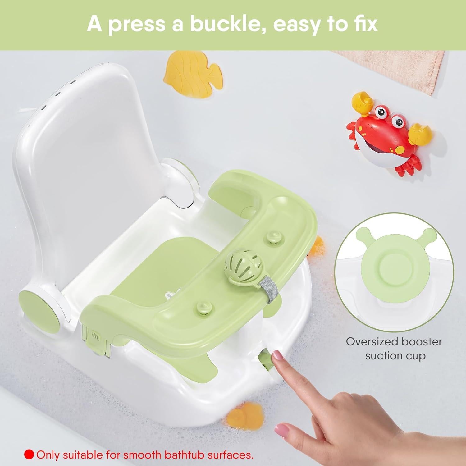 Asiento de Baño para Bebés BabyBond BB1002 - 3 Modos Ajustables