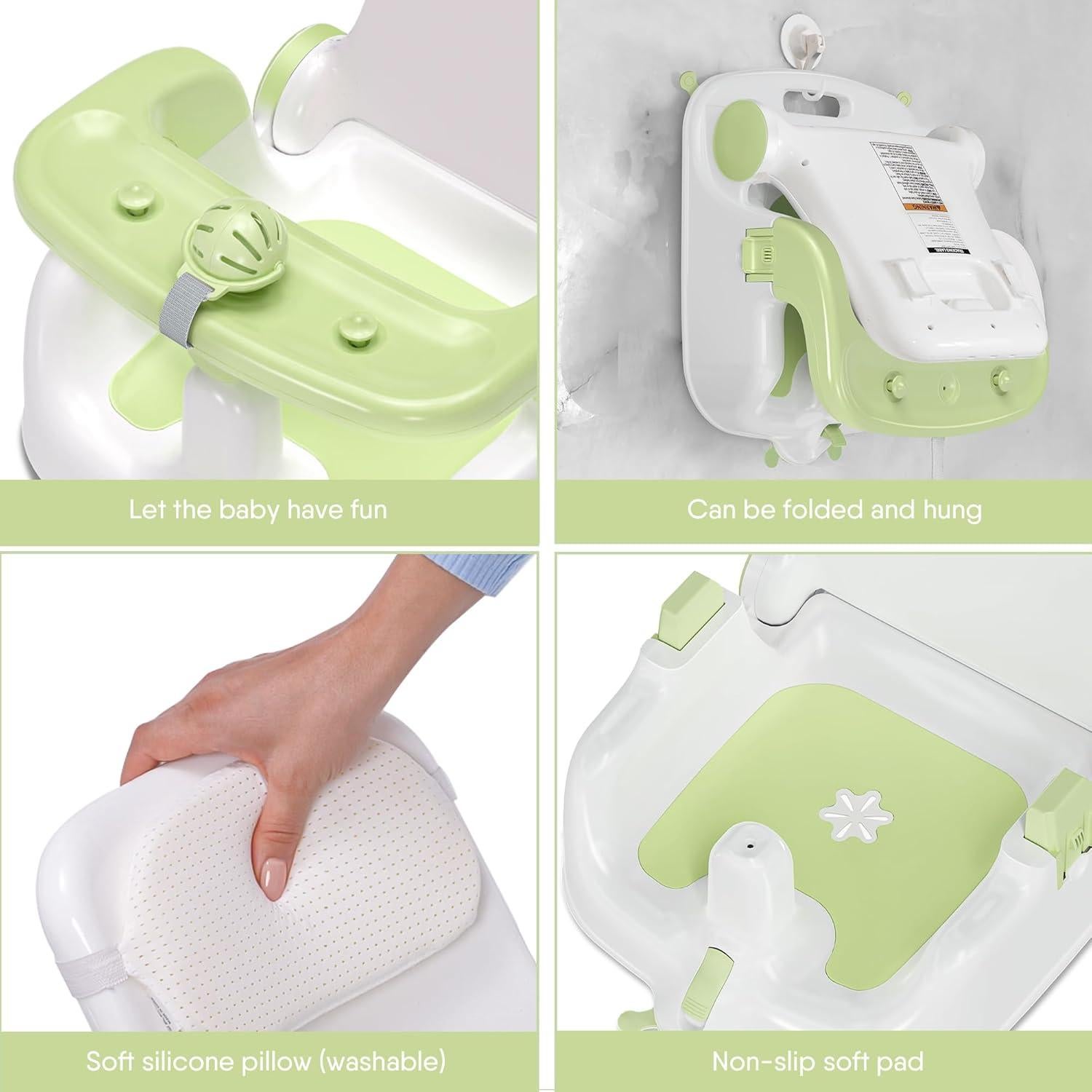 Asiento de Baño para Bebés BabyBond BB1002 - 3 Modos Ajustables