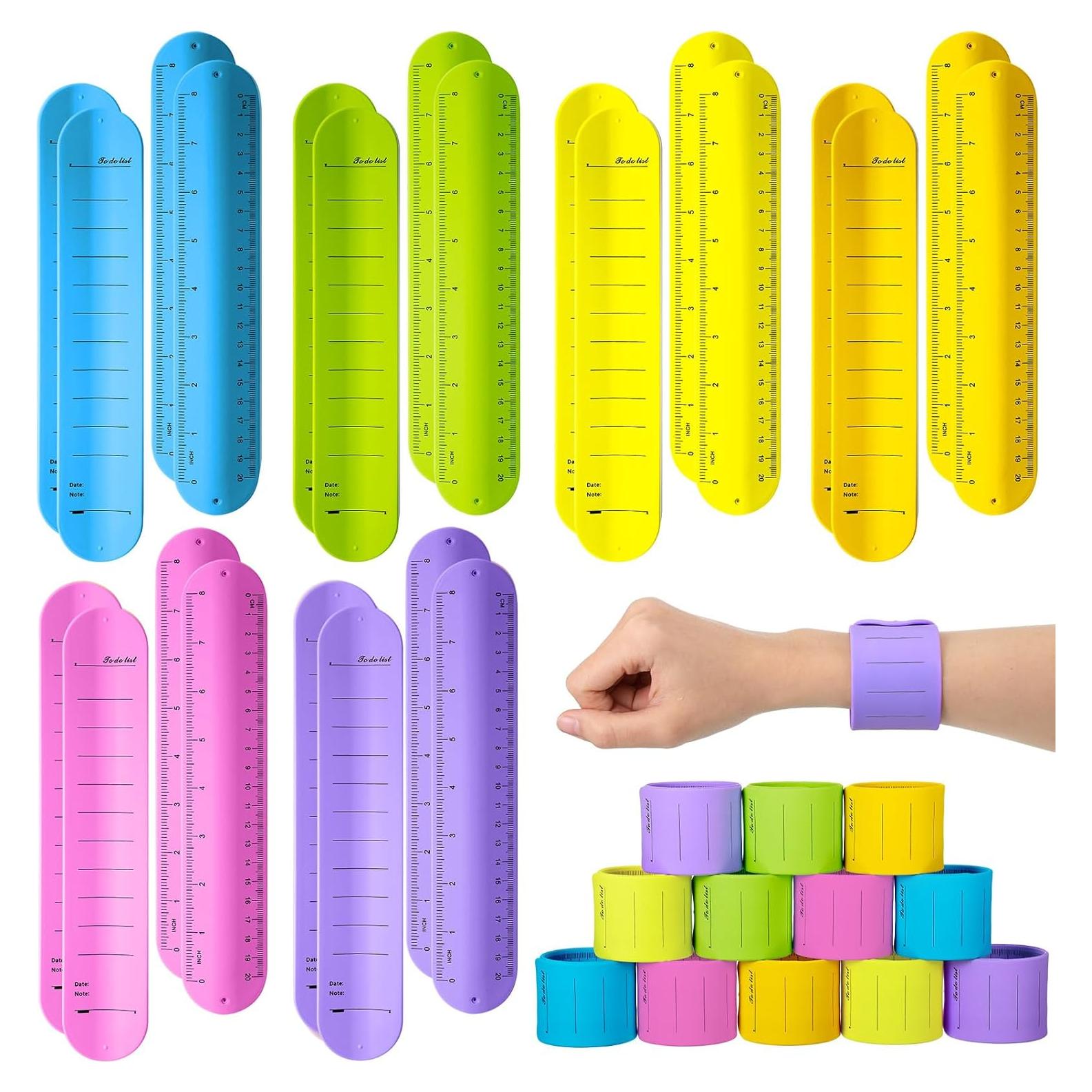 24 Pulseras de Silicona Gemscream para Enfermeras Color Neón