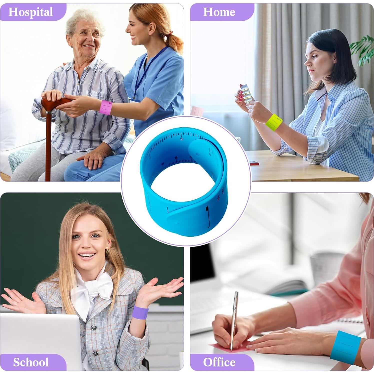 24 Pulseras de Silicona Gemscream para Enfermeras Color Neón