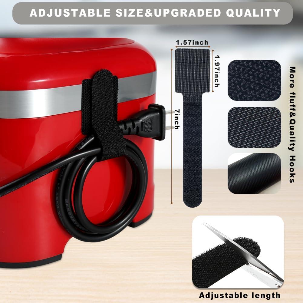 Organizador de Cables Adhesivo APOTOU - Soporte para Electrodomésticos Negro