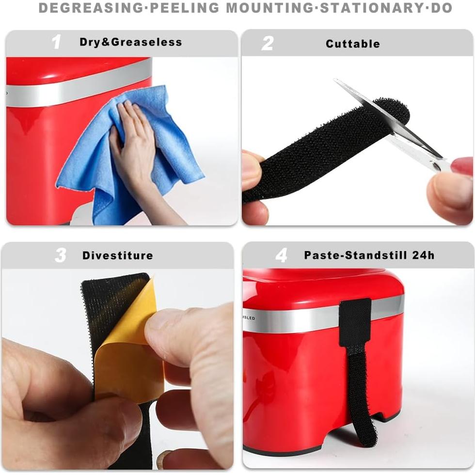 Organizador de Cables Adhesivo APOTOU - Soporte para Electrodomésticos Negro