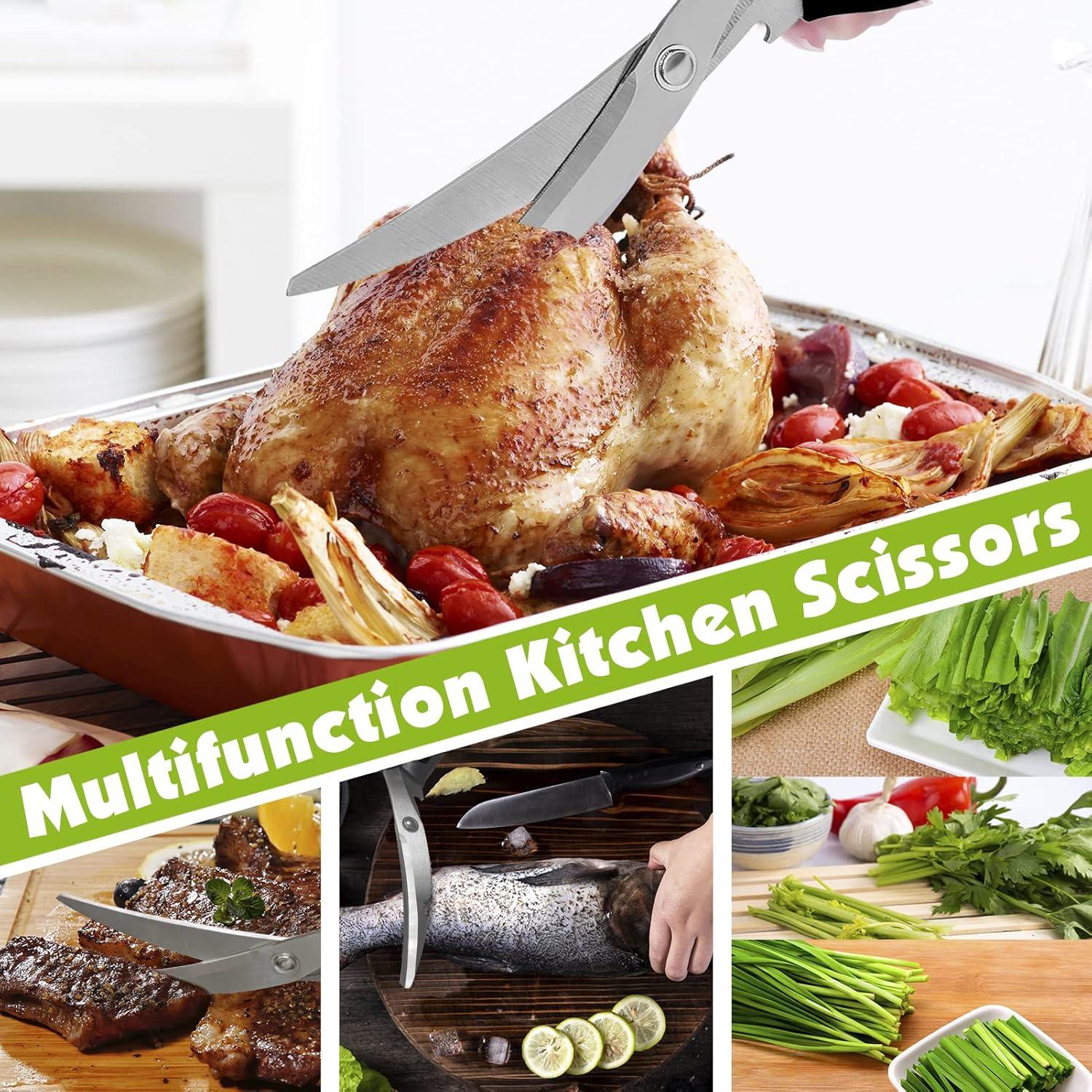 Juego de Tijeras y Pinzas de Cocina Weogot Acero Inoxidable