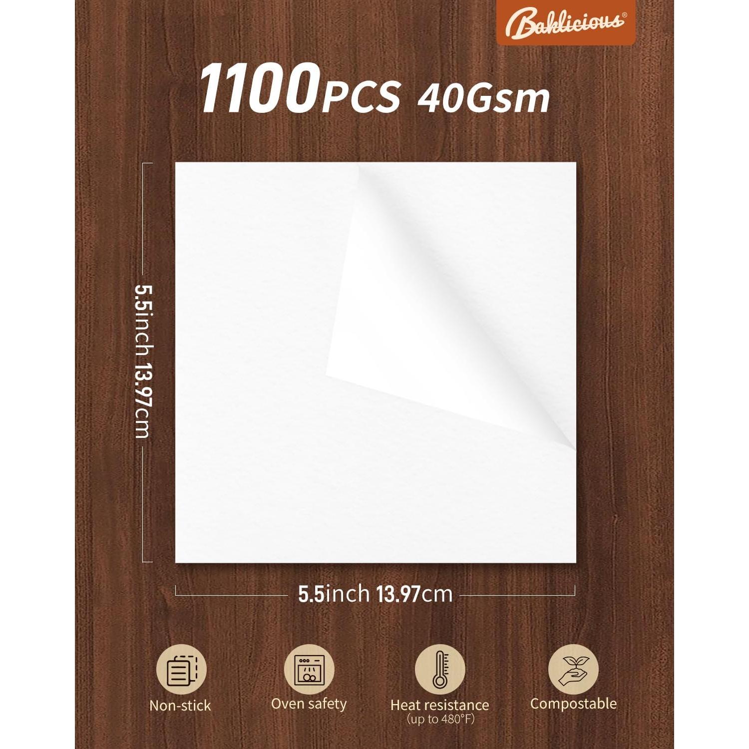 Papel para Hamburguesas Antiadherente Baklicious 1100 Piezas 14x14 cm