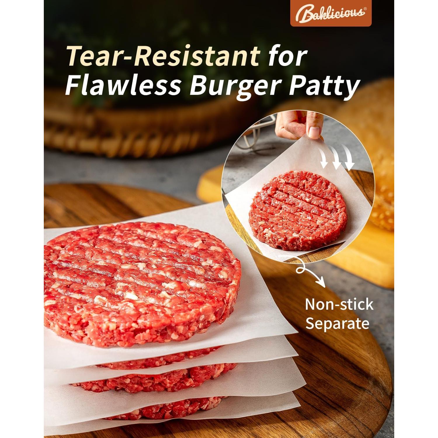 Papel para Hamburguesas Antiadherente Baklicious 1100 Piezas 14x14 cm