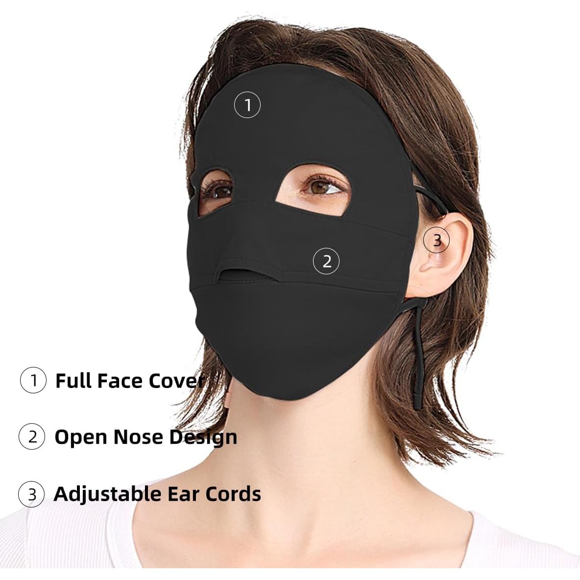 Cubierta Facial Solar UPF 50+ para Mujeres - Transpirable y Ajustable