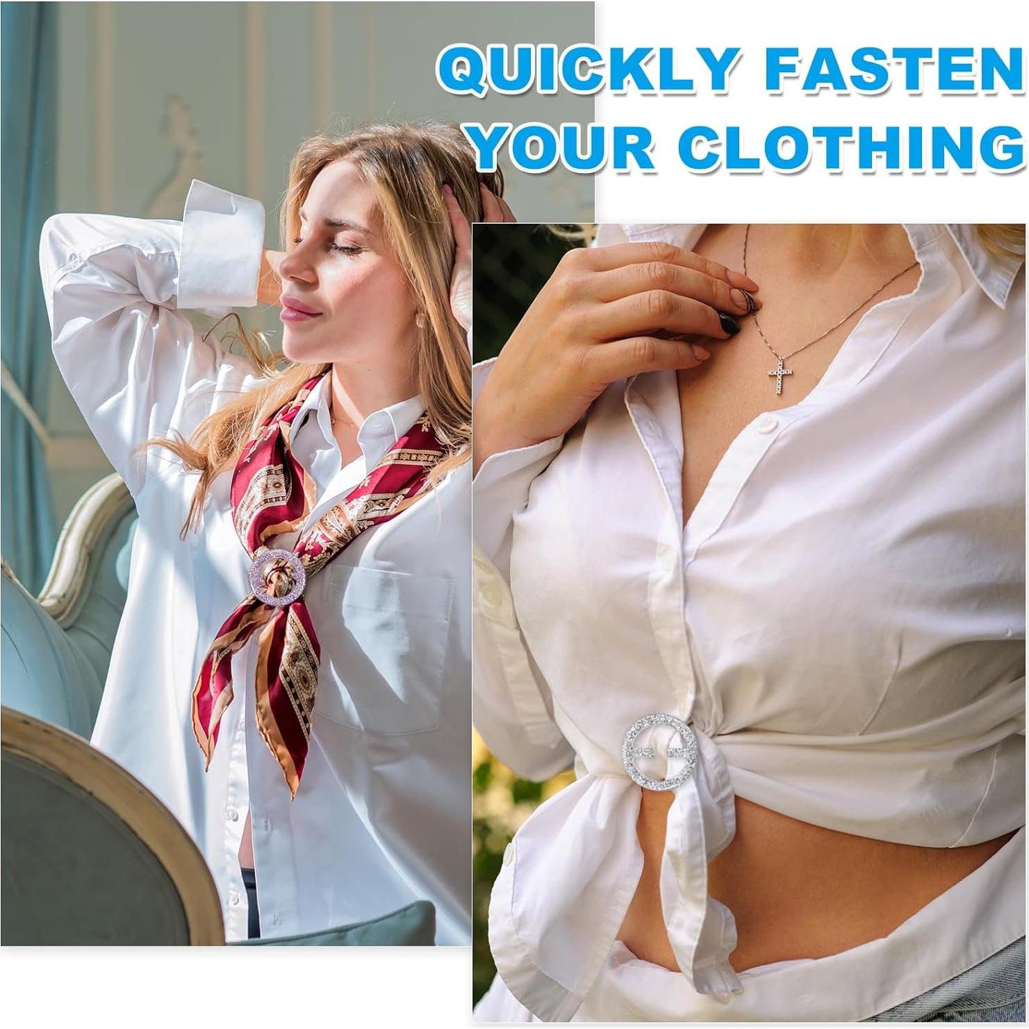 Clip Anillo de Bufanda PATIKIL de Resina Negro 50mm - 8 Pcs