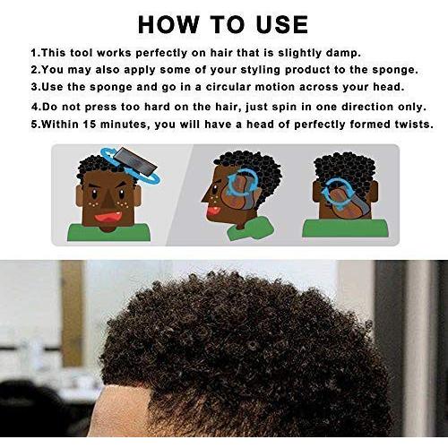 Esponja para Rizos Doble Cara Supaze - Cabello Natural 1Pcs