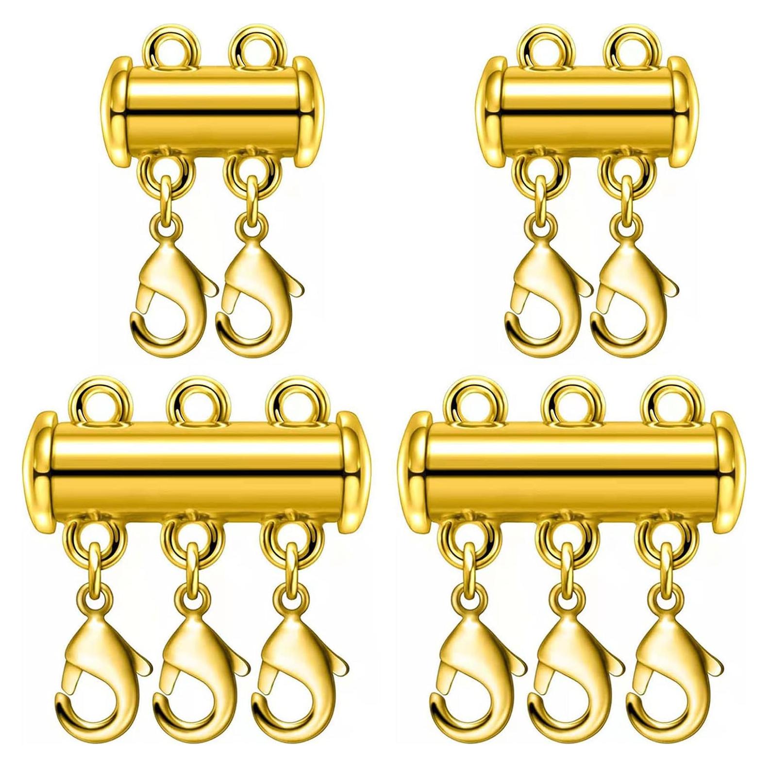 Conectores de collar magnéticos OHINGLT 4PCS oro 1.5-2.0 cm