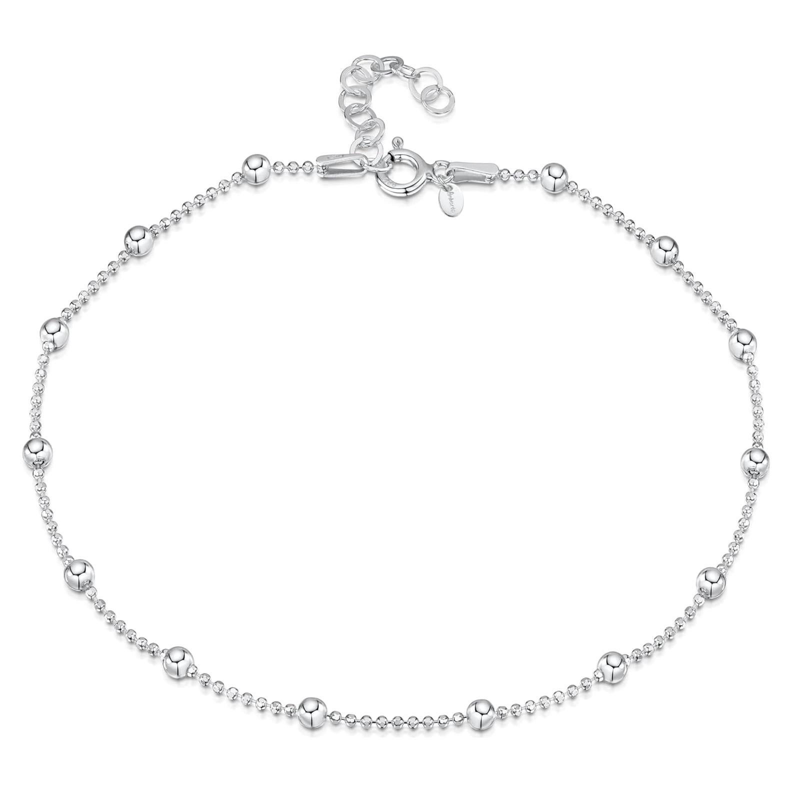Anklet de Plata Esterlina 925 Amberta para Mujeres 22 cm