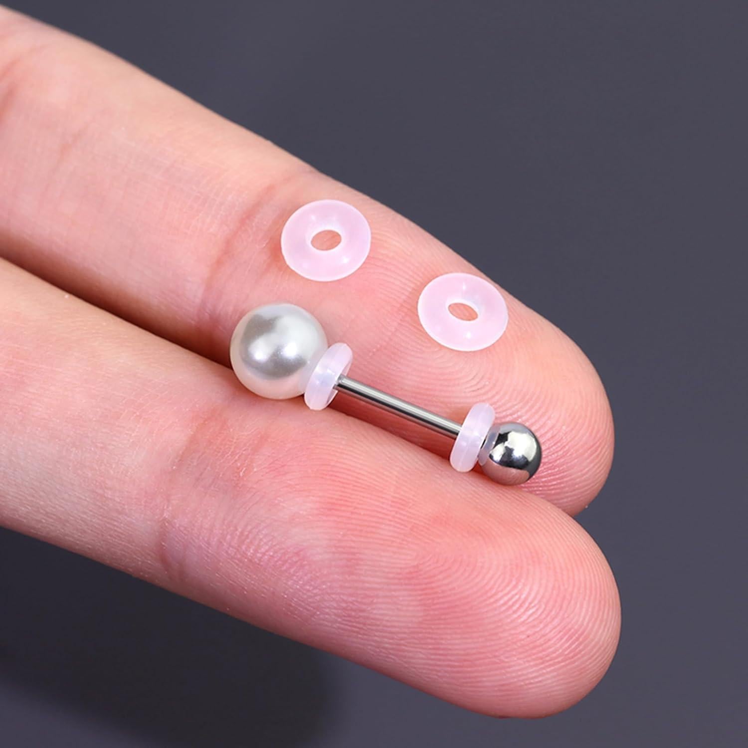 Anillos de soporte para aretes Melimarry 100 pcs Silicona 4mm