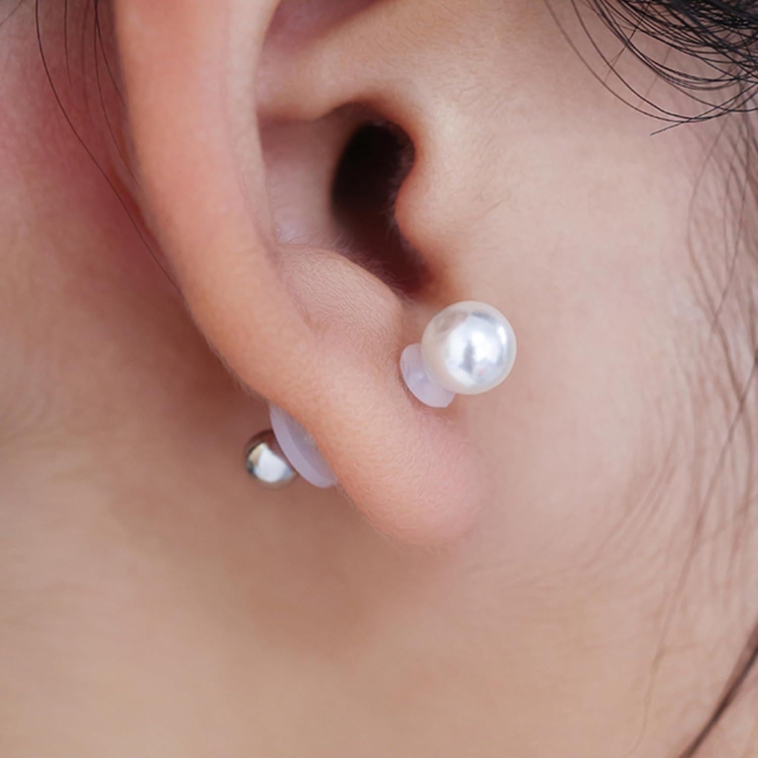 Anillos de soporte para aretes Melimarry 100 pcs Silicona 4mm