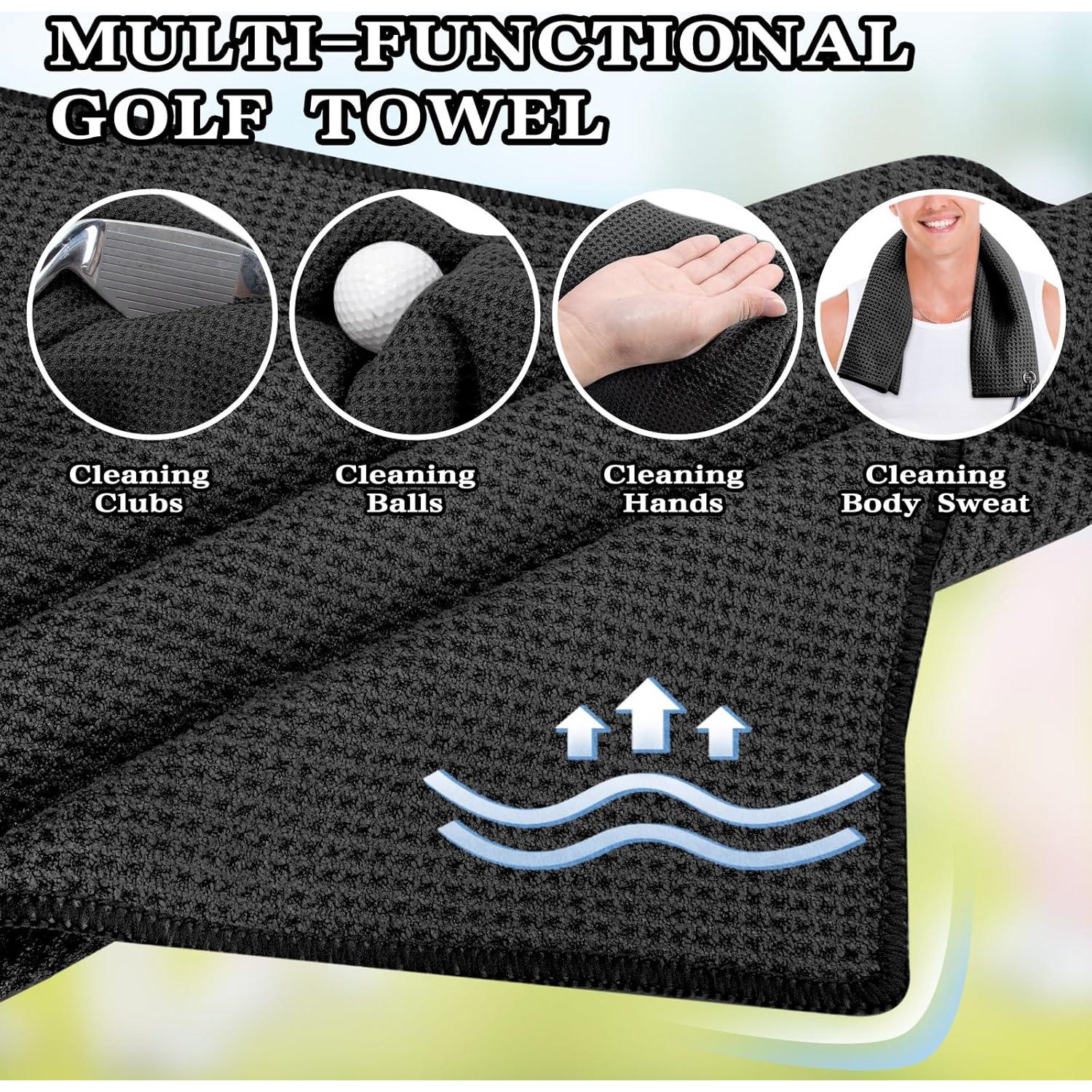 Kit de Limpieza Golf Seticek: 2 Toallas Microfibra 40.64 cm