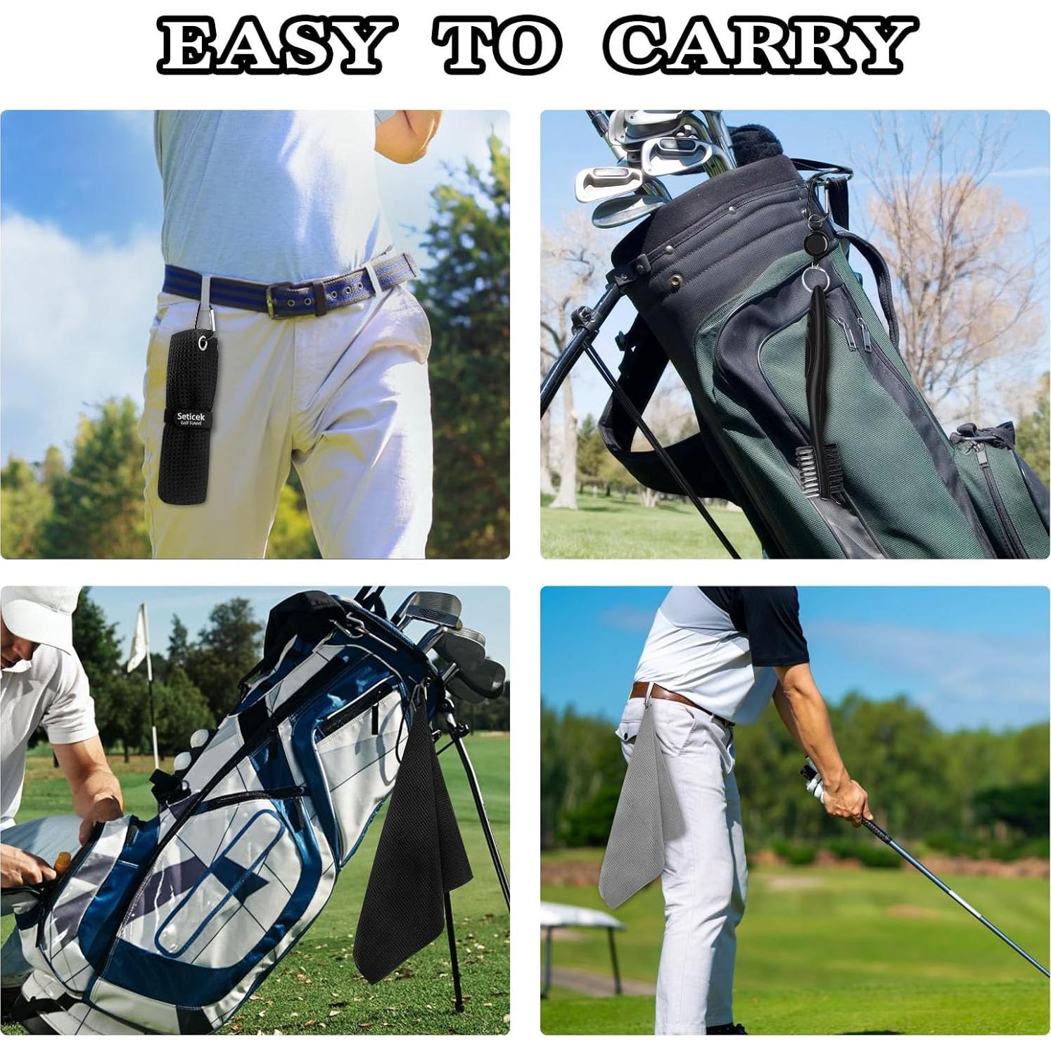 Kit de Limpieza Golf Seticek: 2 Toallas Microfibra 40.64 cm