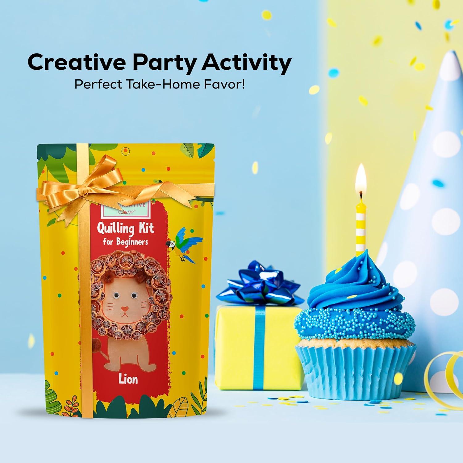 Kit de Quilling de Papel My Creative Camp - León DIY para Niños y Adultos