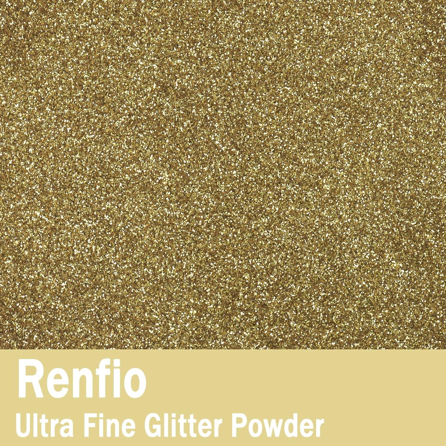 Brillo Fino Renfio 60g Cian Dorado para Manualidades y Decoración